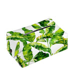 Tropical Banana Leaves Pattern Print Rectangle Tissue Box Cover
