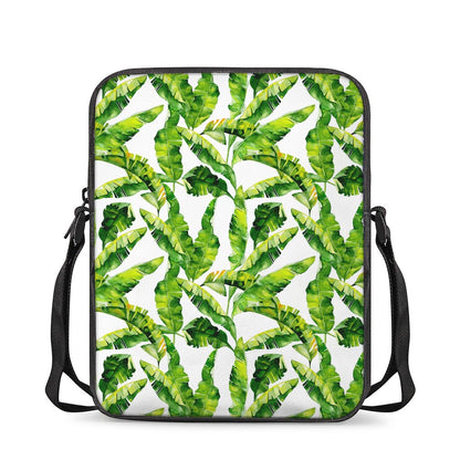Tropical Banana Leaves Pattern Print Rectangular Crossbody Bag