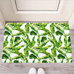 Tropical Banana Leaves Pattern Print Rubber Doormat