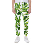 Tropical Banana Leaves Pattern Print Scuba Joggers