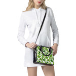 Tropical Banana Leaves Pattern Print Shoulder Handbag