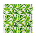 Tropical Banana Leaves Pattern Print Silk Bandana