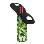 Tropical Banana Leaves Pattern Print Single Neoprene Wine Tote