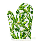 Tropical Banana Leaves Pattern Print Single Oven Mitt