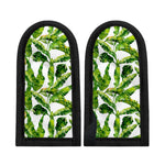 Tropical Banana Leaves Pattern Print Skillet Handle Cover