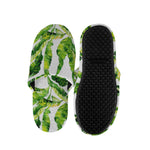 Tropical Banana Leaves Pattern Print Slippers