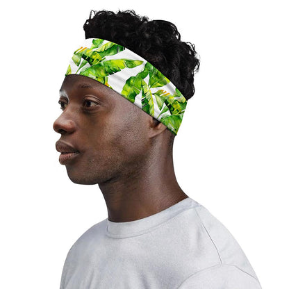 Tropical Banana Leaves Pattern Print Sports Headband
