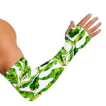 Tropical Banana Leaves Pattern Print Sun Protection Arm Sleeves