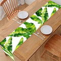 Tropical Banana Leaves Pattern Print Table Runner