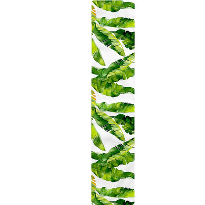 Tropical Banana Leaves Pattern Print Table Runner