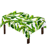 Tropical Banana Leaves Pattern Print Tablecloth