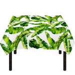 Tropical Banana Leaves Pattern Print Tablecloth