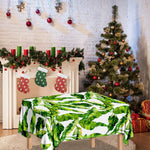 Tropical Banana Leaves Pattern Print Tablecloth