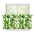 Tropical Banana Leaves Pattern Print Tier Curtains