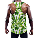 Tropical Banana Leaves Pattern Print Training Tank Top