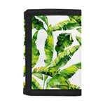 Tropical Banana Leaves Pattern Print Trifold Wallet