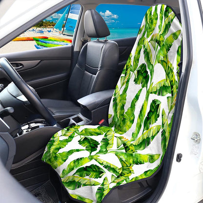 Tropical Banana Leaves Pattern Print Waterproof Car Seat Cover