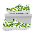 Tropical Banana Leaves Pattern Print White Running Shoes