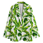 Tropical Banana Leaves Pattern Print Women's Blazer