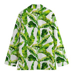 Tropical Banana Leaves Pattern Print Women's Blazer