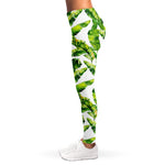Tropical Banana Leaves Pattern Print Women's Leggings