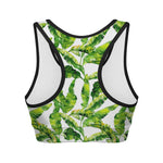 Tropical Banana Leaves Pattern Print Women's Sports Bra