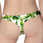 Tropical Banana Leaves Pattern Print Women's Thong