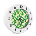 Tropical Banana Palm Leaf Pattern Print Alarm Clock