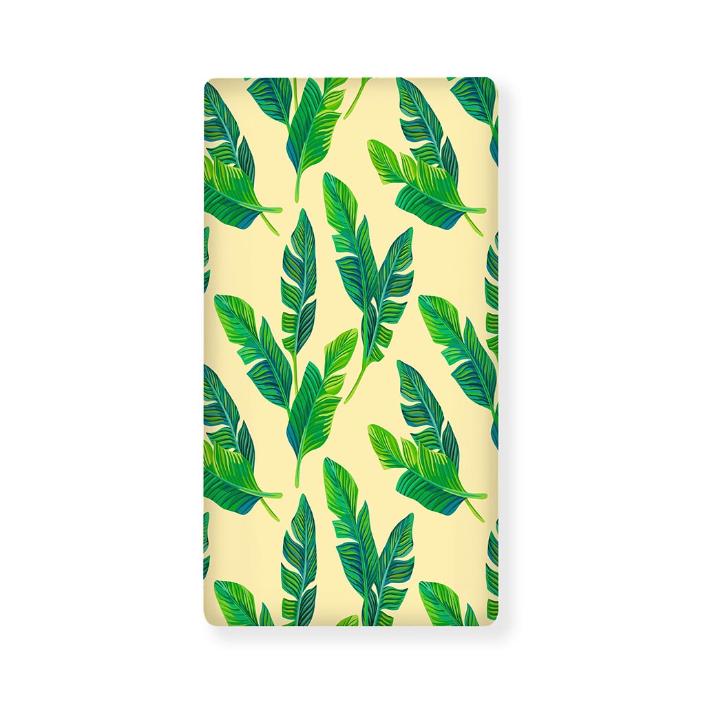 Tropical Banana Palm Leaf Pattern Print Baby Crib Sheet