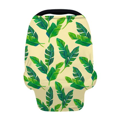 Tropical Banana Palm Leaf Pattern Print Baby Seat Cover