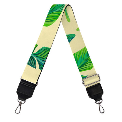 Tropical Banana Palm Leaf Pattern Print Bag Strap