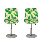 Tropical Banana Palm Leaf Pattern Print Bar Stool Covers