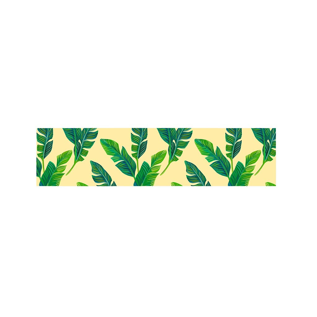 Tropical Banana Palm Leaf Pattern Print Bed Runner
