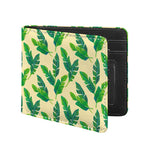 Tropical Banana Palm Leaf Pattern Print Bifold Wallet