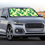 Tropical Banana Palm Leaf Pattern Print Car Windshield Sun Shade