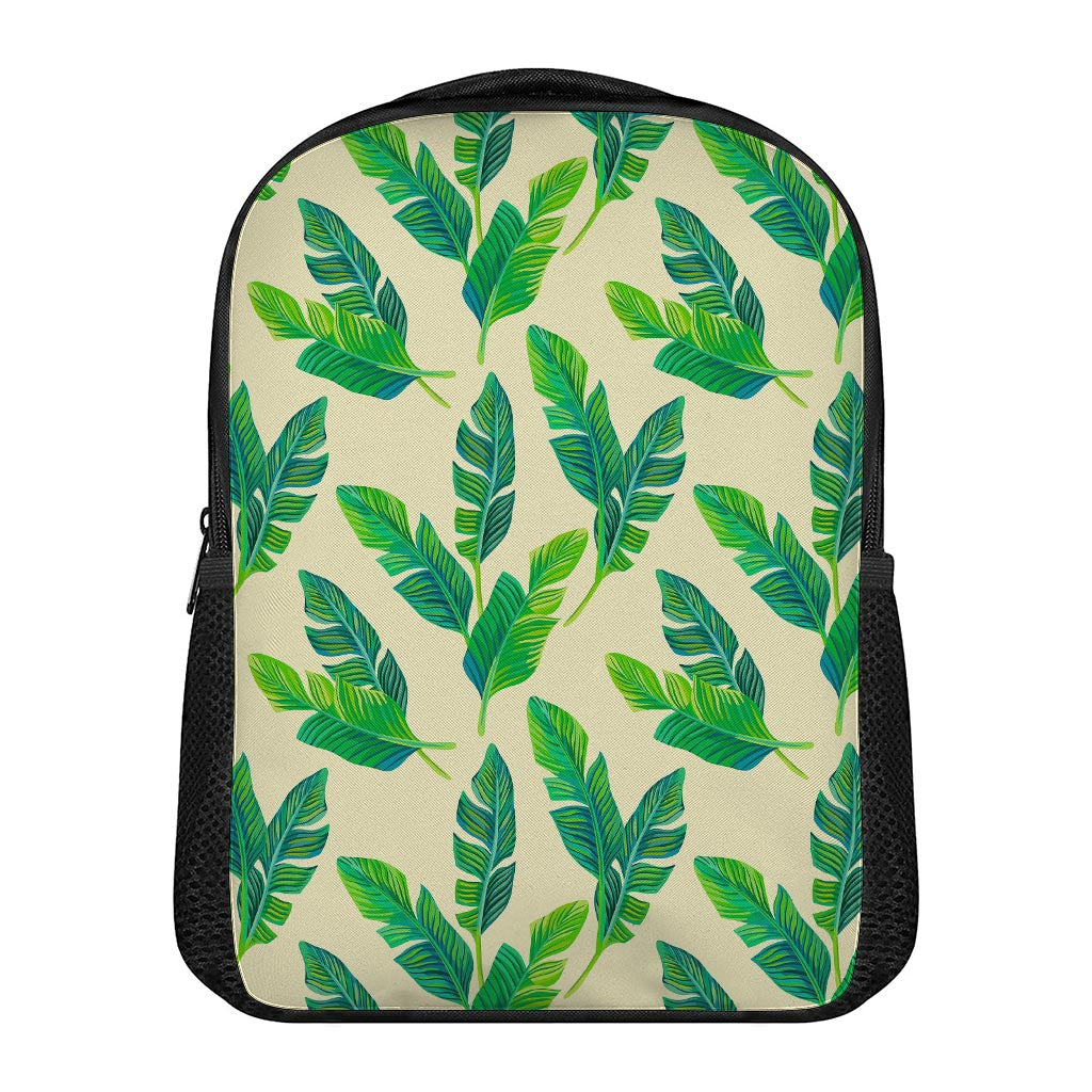 Tropical Banana Palm Leaf Pattern Print Casual Backpack