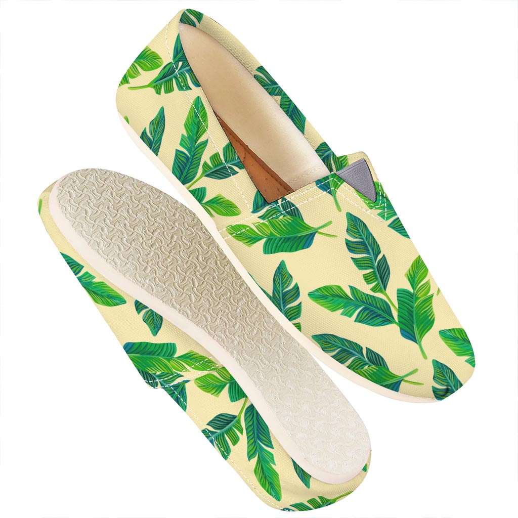 Tropical Banana Palm Leaf Pattern Print Casual Shoes