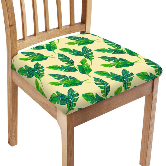 Tropical Banana Palm Leaf Pattern Print Chair Cushion Cover
