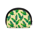 Tropical Banana Palm Leaf Pattern Print Coin Purse