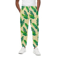 Tropical Banana Palm Leaf Pattern Print Cotton Sweatpants