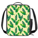 Tropical Banana Palm Leaf Pattern Print Crossbody Lunch Bag