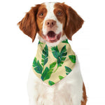 Tropical Banana Palm Leaf Pattern Print Dog Bandana