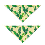 Tropical Banana Palm Leaf Pattern Print Dog Bandana
