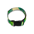 Tropical Banana Palm Leaf Pattern Print Dog Collar