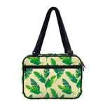 Tropical Banana Palm Leaf Pattern Print Double Strap Bible Bag