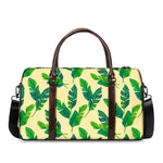 Tropical Banana Palm Leaf Pattern Print Duffle Bag