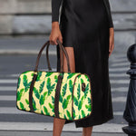 Tropical Banana Palm Leaf Pattern Print Duffle Bag