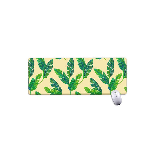 Tropical Banana Palm Leaf Pattern Print Extended Mouse Pad