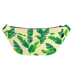 Tropical Banana Palm Leaf Pattern Print Fanny Pack