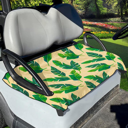 Tropical Banana Palm Leaf Pattern Print Golf Cart Seat Cover